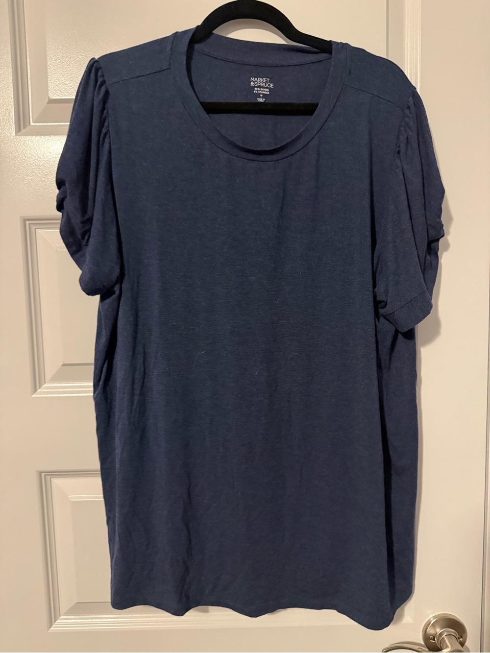 Market & Spruce Navy Blue Short-Sleeve Women's Tee